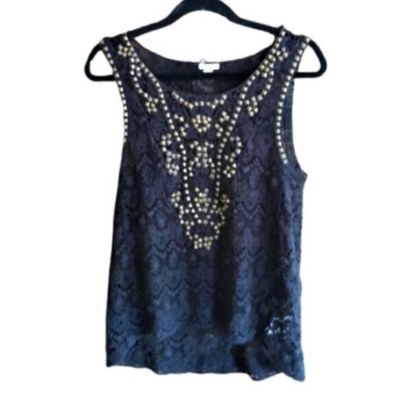 Urban Outfitters Ecote Queens crochet lace with studs tank top - Picture 3 of 12